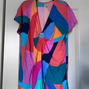 Bleu Rod Beattie Multicolor Swim Coverup